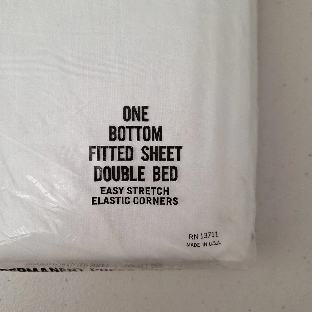VTG Surety Deluxe No-Iron Perm. Press Combed Percale Double Bottom Fitted Sheet